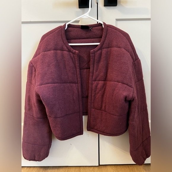 Out From Under Urban Outfitters Quilted Allie Puffer Jacket Purple - Picture 3 of 6